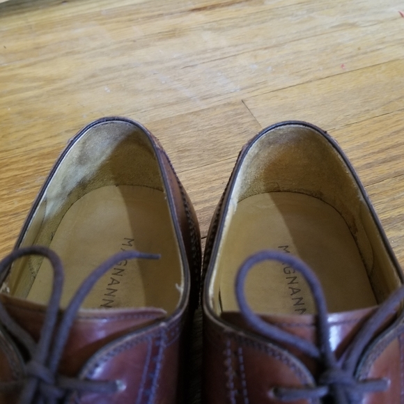 Magnanni Carlito Cap Toe Derby Lace Up Dress Shoes in Cognac 12M Brouge … main image 8